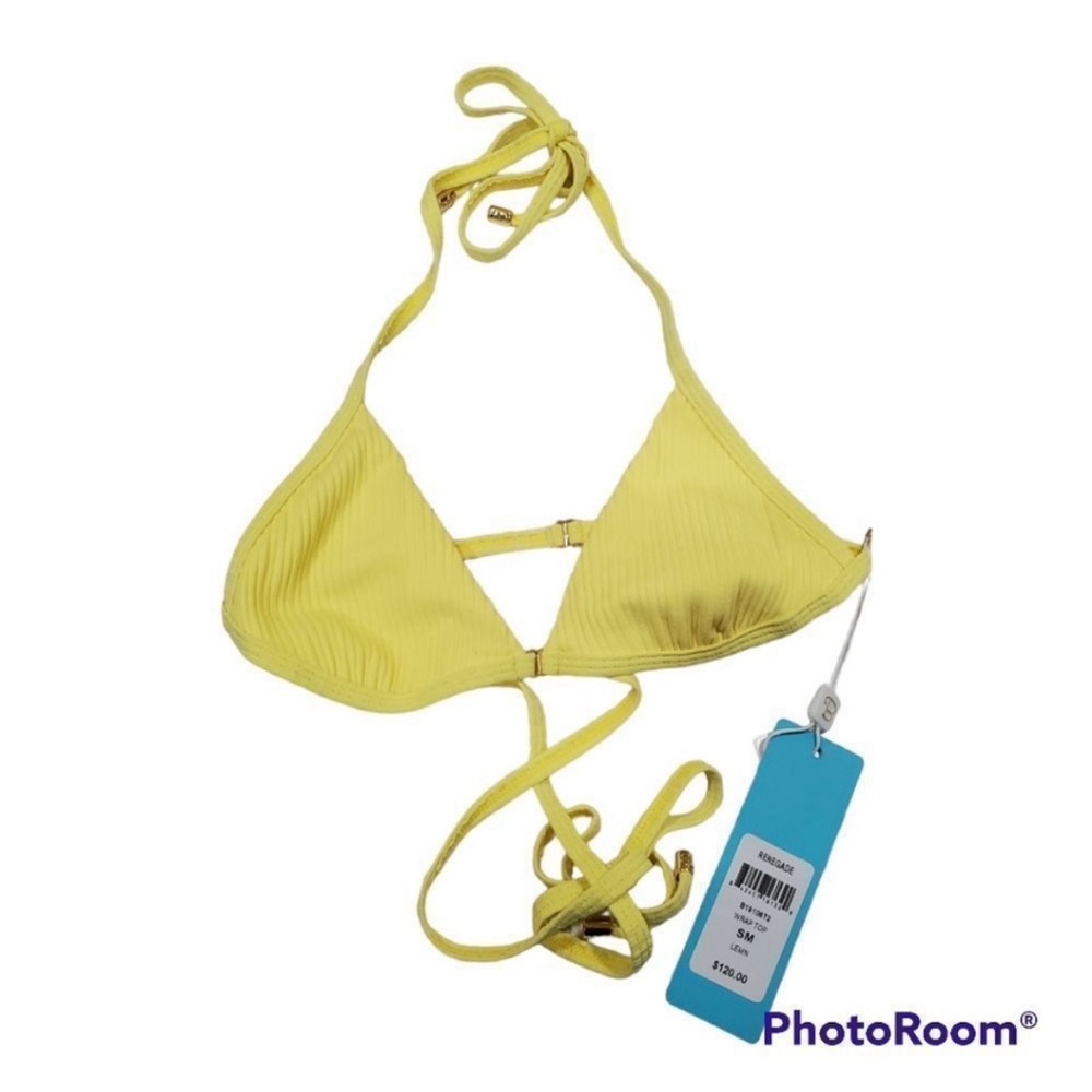 Beach Bunny renegade wrap bikini top size small
